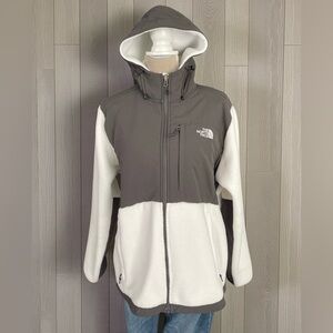 The North Face Two-Tone Brown and White Jacket Women's Size XLarge